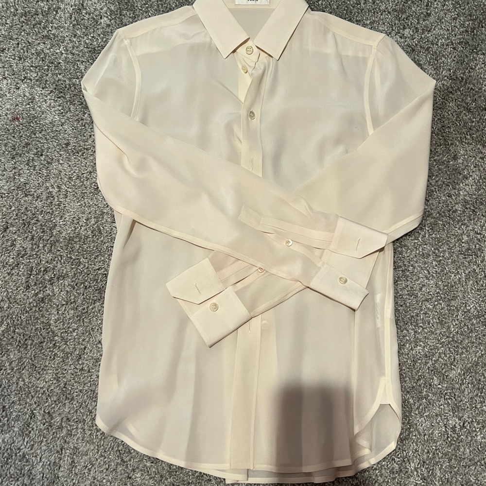 Saint Laurent Elegant Cream Dress Shirt